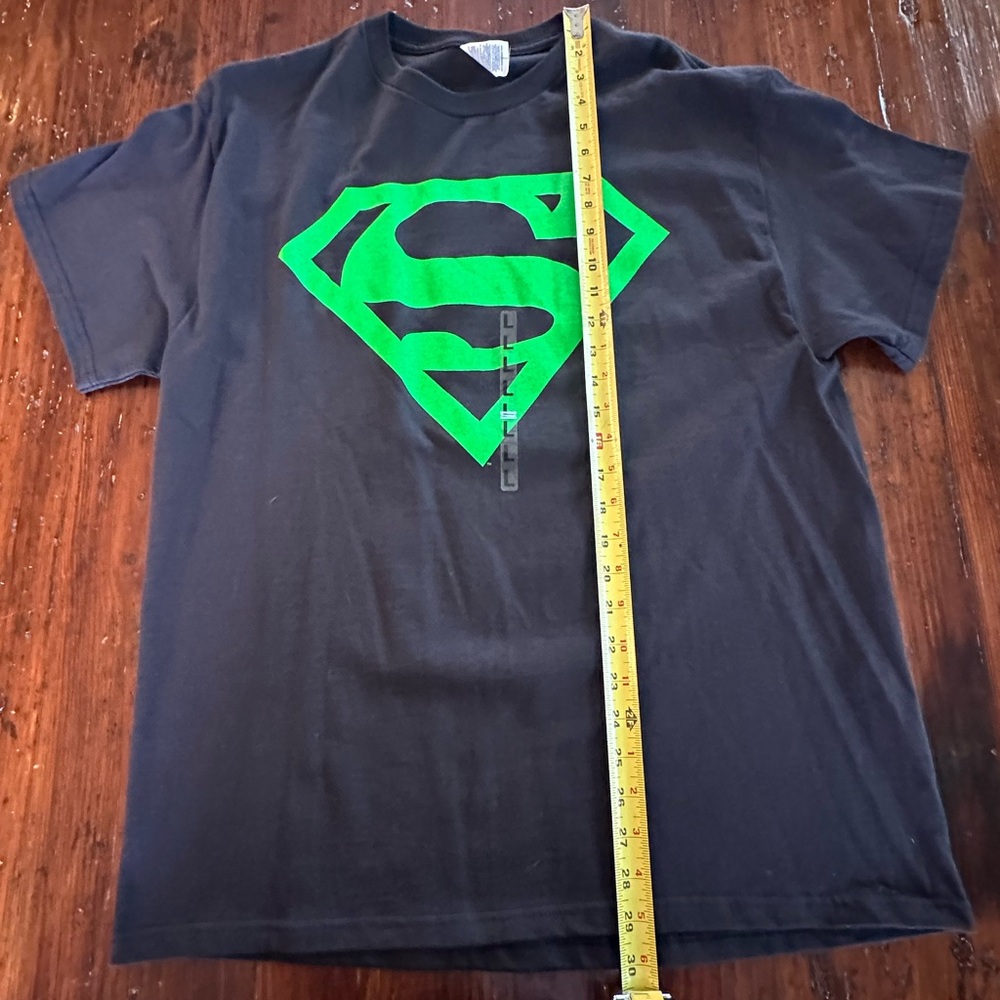Superman Black T-Shirt with Green Logo